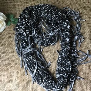 Black and White Infinity Scarf